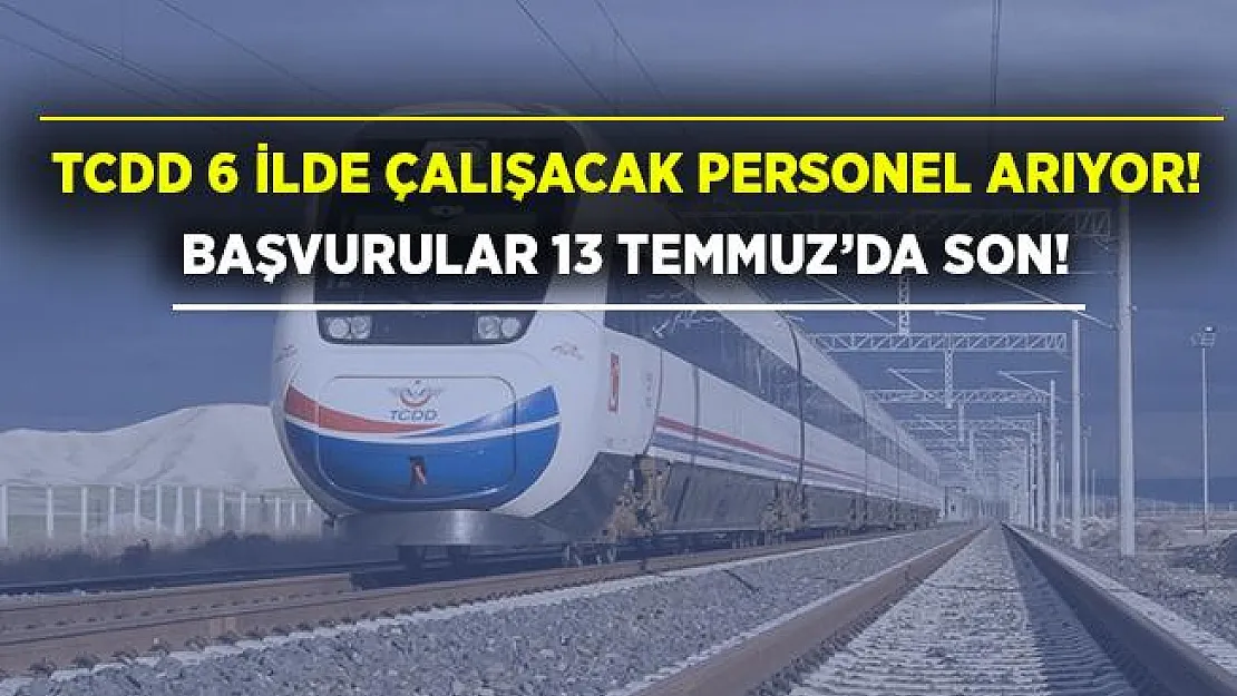 TCDD 6 ilde sözleşmeli personel alımı yapıyor! Başvuru şartları açıklandı!