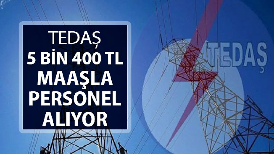 TEDAŞ Personel Alımı Yapıyor ! En Az 5 Bin 400 TL Maaş Verilecek