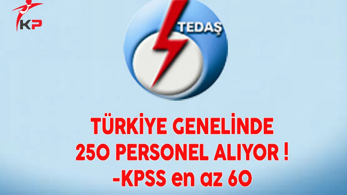 TEDAŞ Türkiye Genelinde 250 Personel Alıyor