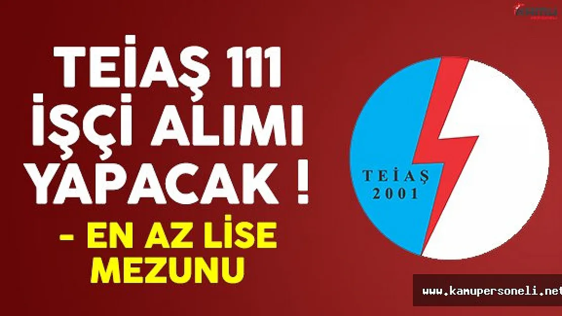 TEİAŞ 111 daimi işçi alımı ilanı yayımlandı