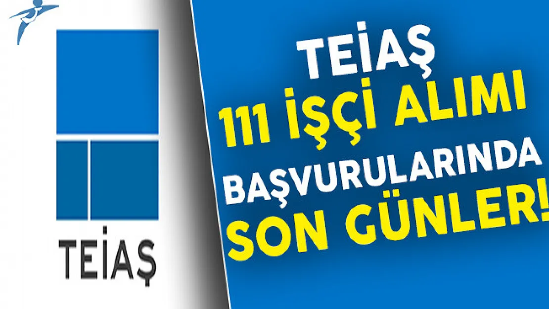 TEİAŞ 111 İşçi Alımı Başvurularında Son Günler
