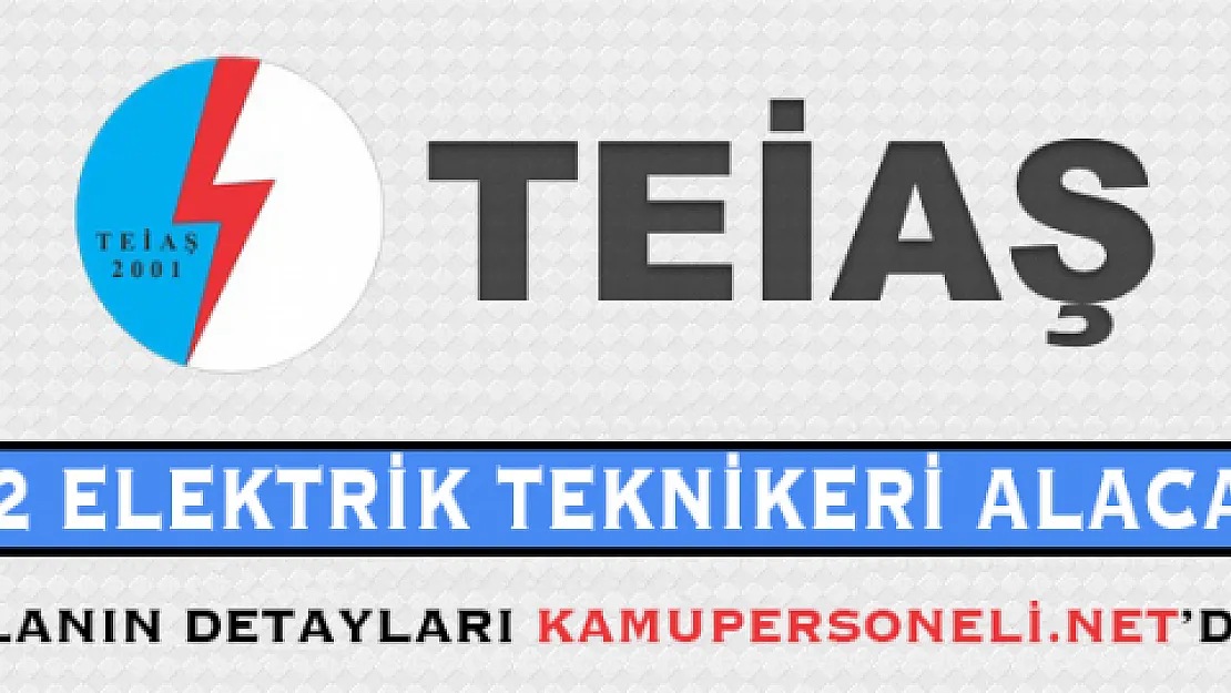 TEİAŞ 82 Elektrik Teknikeri Alım İlanı
