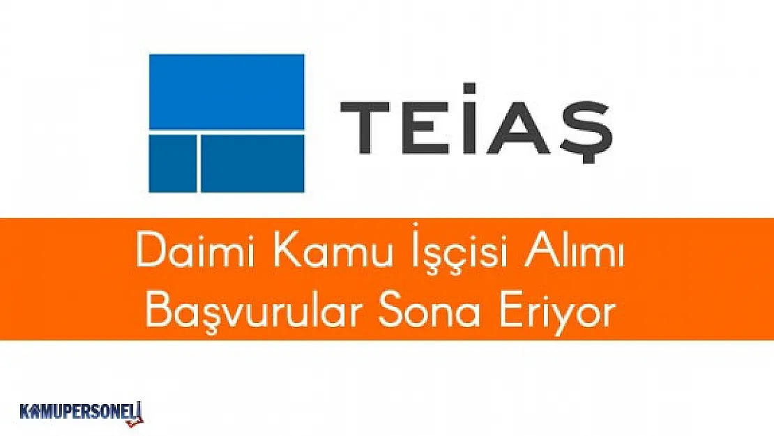 TEİAŞ Daimi Kamu İşçisi Alımı (Başvurular Sona Eriyor)