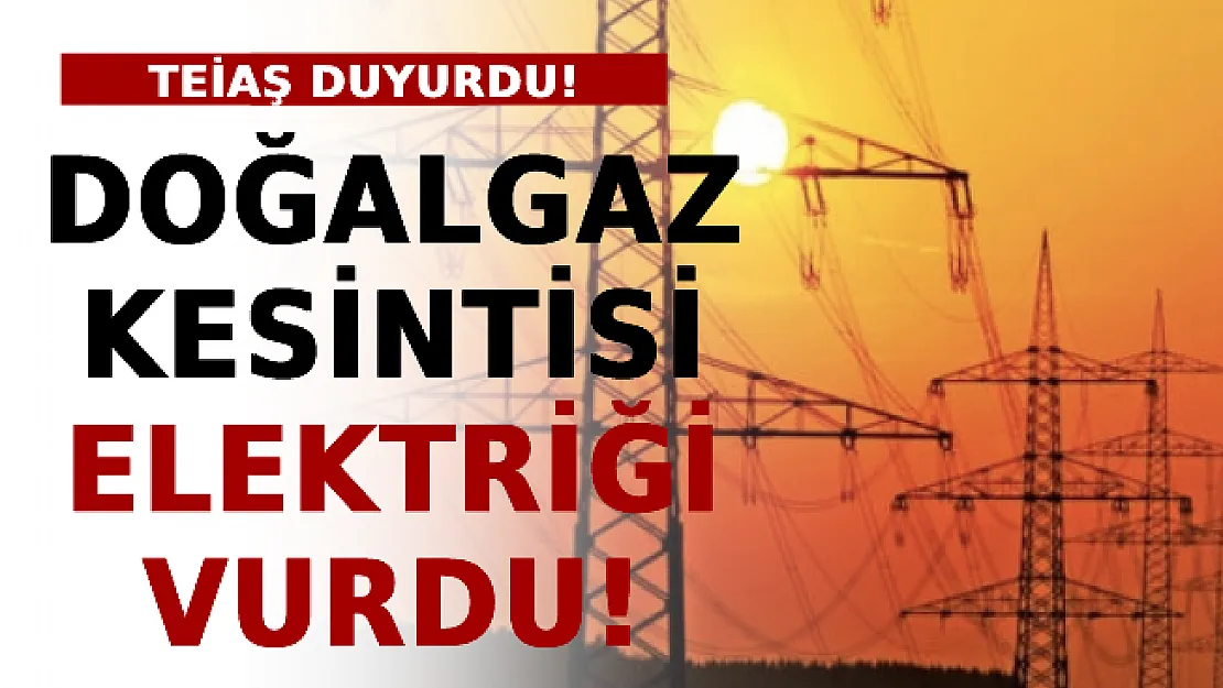 TEİAŞ Duyurdu! Doğalgaz Kesintisi Elektriği Vurdu!