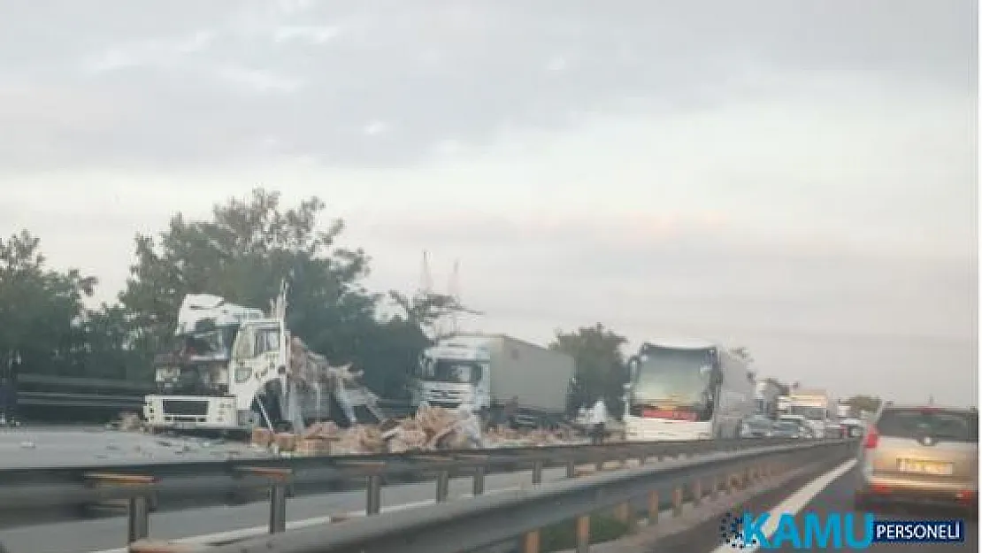 Tem Otoyolunda Sakarya İstanbul istikametinde feci trafik kazası! Yol trafiğe kapatıldı