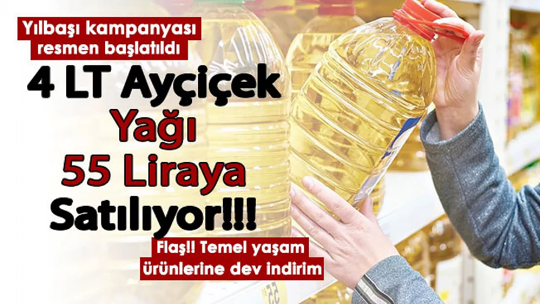 Temel yaşam ürünlerinde yılbaşı kampanyası yapıldı! Çay, şeker, un ve sıvı yağ fiyatlarında dev indirim yapıldı: 4 litre ayçiçek yağı 55 TL'ye satılıyor