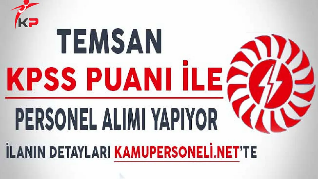TEMSAN Personel Alım İlanı 2017