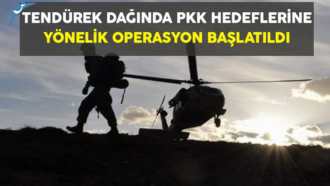 Tendürek Dağında PKK Hedeflerine Yönelik Operasyon Başlatıldı
