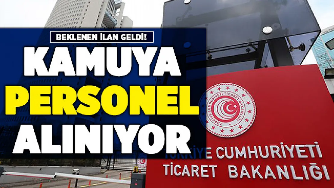Ticaret Bakanlığı kamu personeli alımı yapıyor! Başvuru tarihleri açıklandı