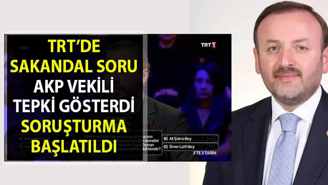 TRT'de skandal soru!. AKP'li vekil sert tepki gösterdi..