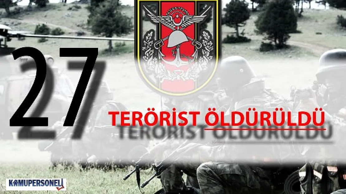 TSK Açıkladı : &quot31 Mart 2016 Tarihinde 27 Terörist Öldürüldü"