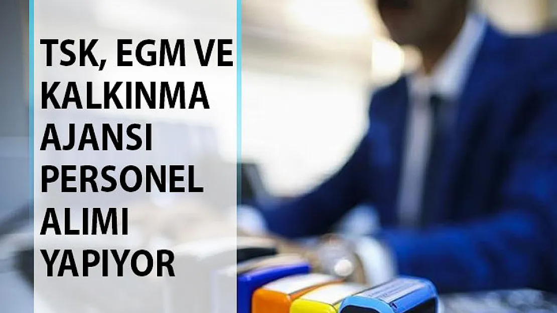 TSK, EGM ve Kalkınma Ajansı Personel Alımı Yapıyor! Kamu Personeli Alım İlanları 2019