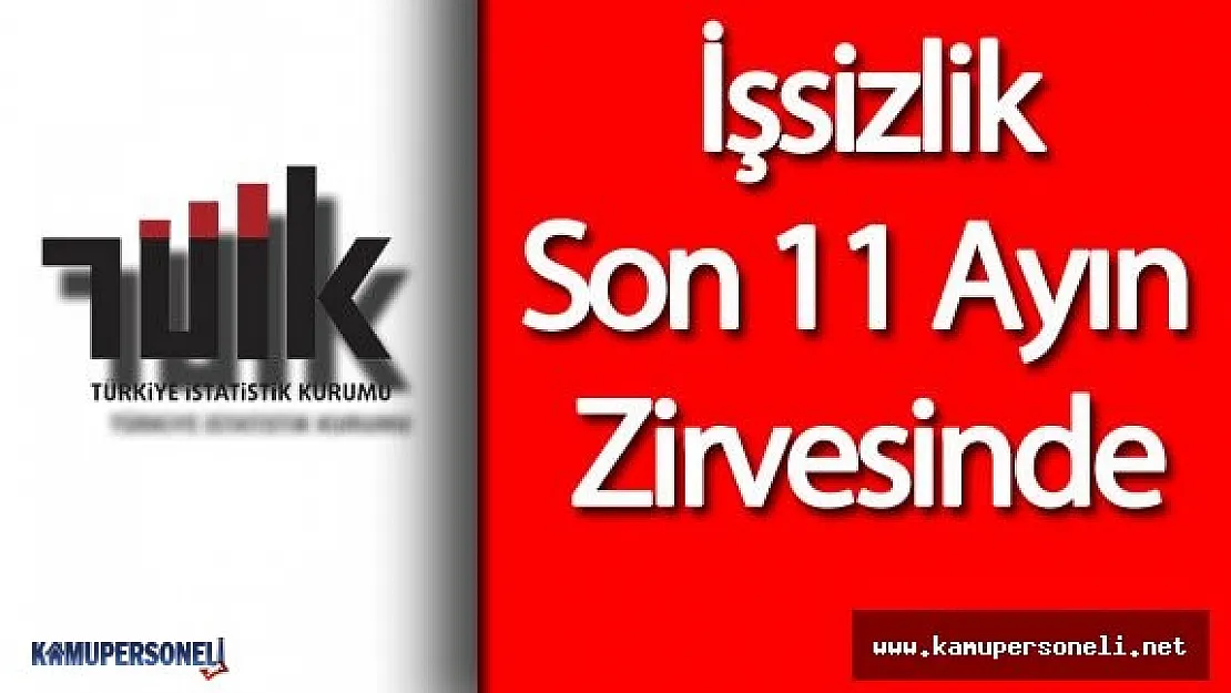 TÜİK İşsizlik Rakamlarını Açıkladı ( İşsizlik Oranı Son 11 Ayın Zirvesinde)
