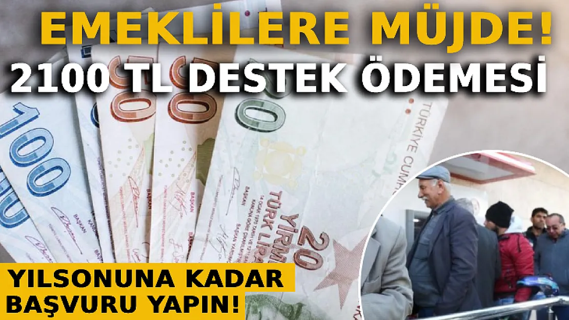 Tüm Emeklilere 2100 TL Destek Ödemesi! Yılsonuna Kadar Başvuru Yapmayı Unutmayın!
