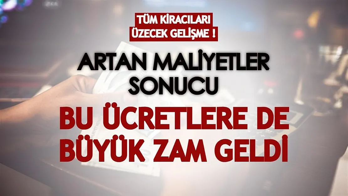 Tüm kiracıları üzecek gelişme! Artan maliyetlerle birlikte bu ücretlere de büyük zam yapıldı