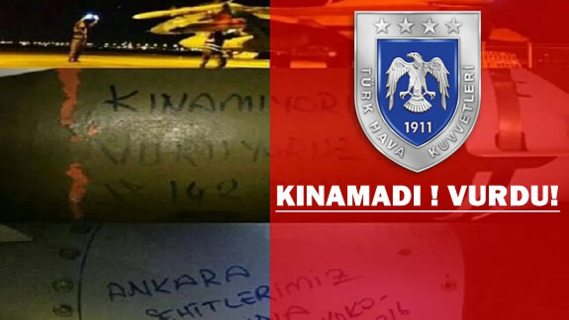 Türk Hava Kuvvetleri Personelinden &quotKınamıyoruz , Vuruyoruz!" Mesajı