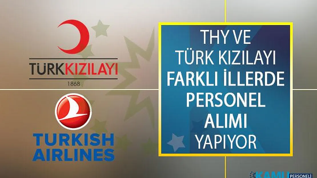 Türk Hava Yolları (THY) ve Türk Kızılayı Farklı İllerde Görevlendirmek Üzere Personel Alımı Yapacak!