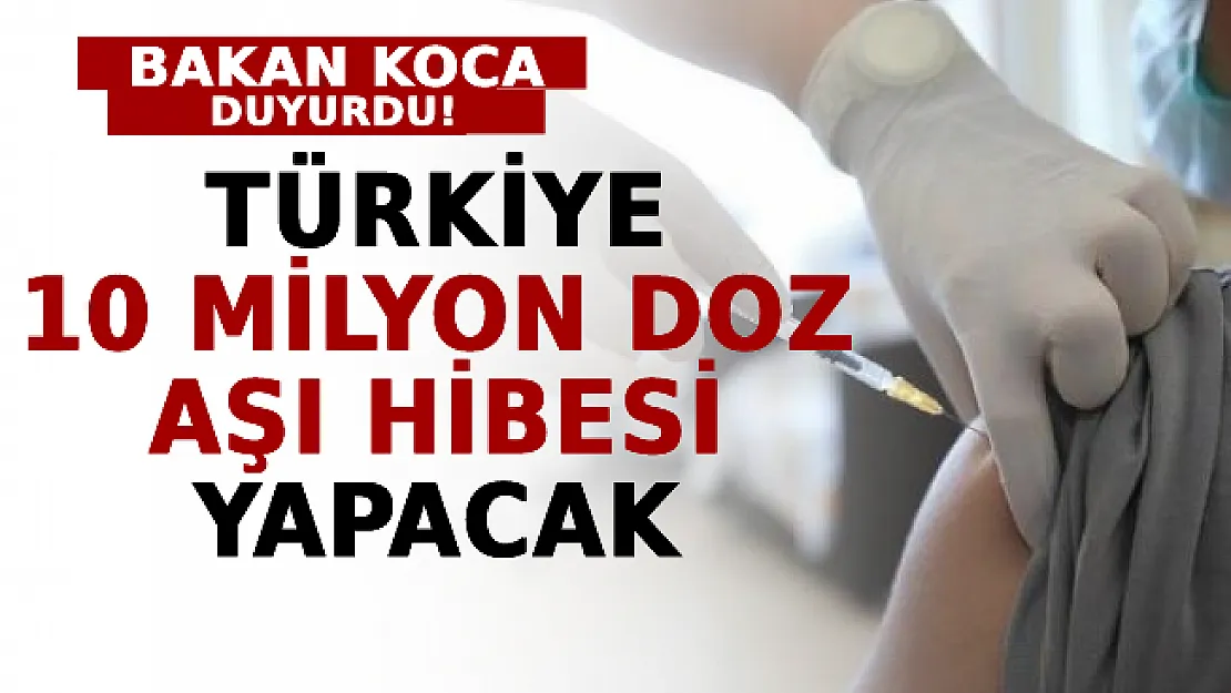 Türkiye 10 Milyon Doz Aşı Hibesi Yapacak