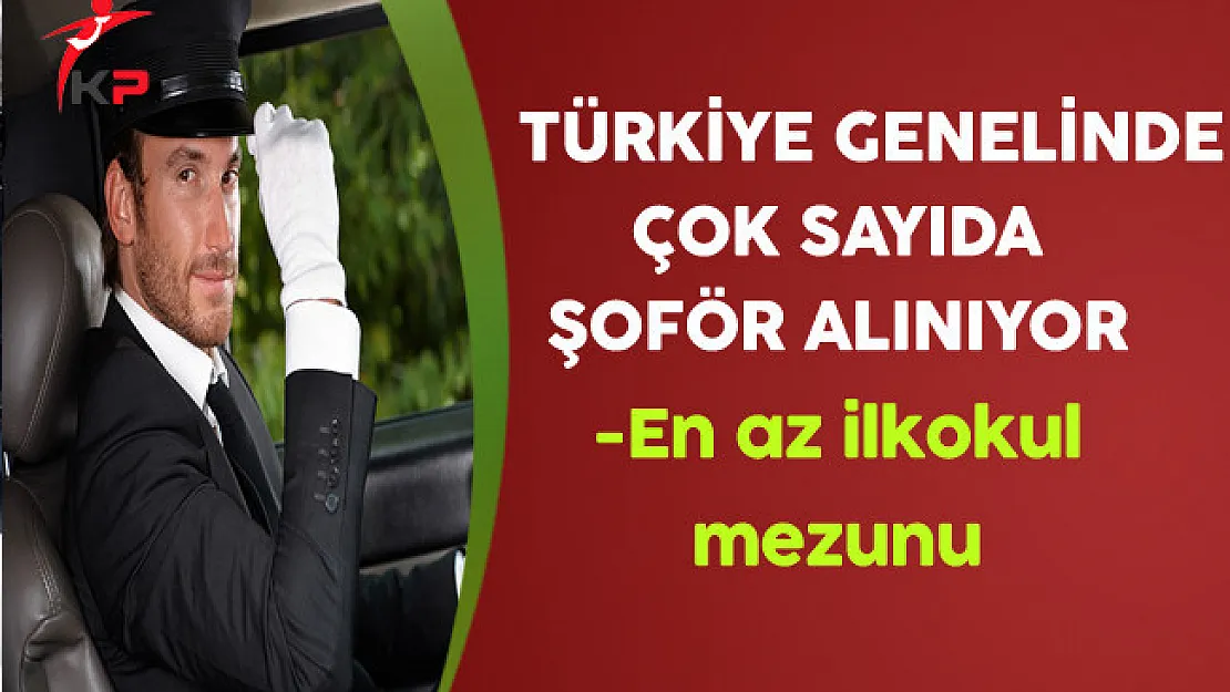Türkiye Geneli En Az İlkokul Mezunu Çok Sayıda Şoför Alınıyor