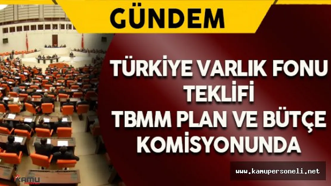 Türkiye Varlık Fonu Teklifi TBMM Plan ve Bütçe Komisyonunda