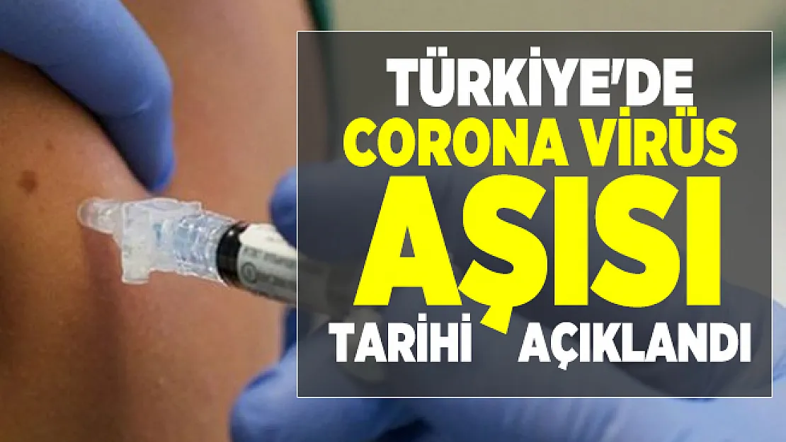 Türkiye'de corona virüs aşısı tarihi verildi!