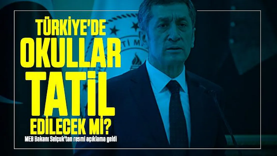 Türkiye'de corona virüsü nedeniyle okullar tatil edilecek mi? MEB Bakanı Selçuk'tan resmi açıklama geldi