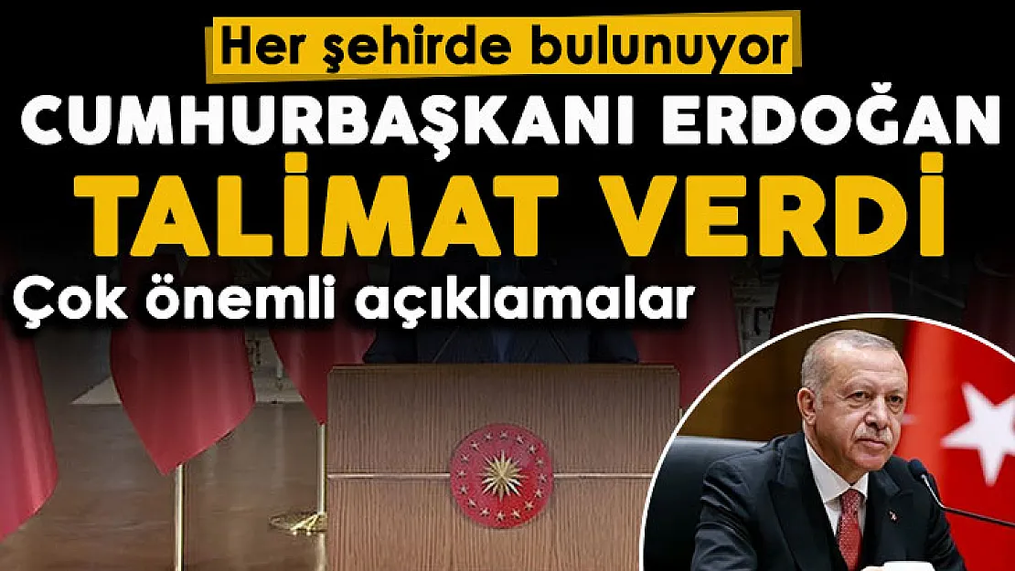 Türkiye'de her şehirde var! Cumhurbaşkanı Erdoğan'dan flaş açıklama: Talimat verdi