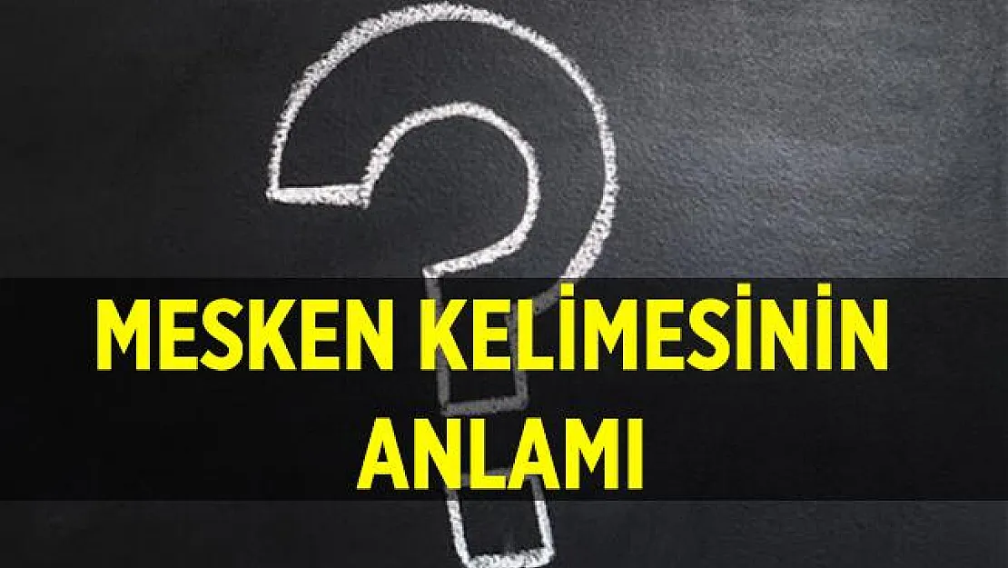 Türkiye'de meskenler hariç maske takmak zorunlu oldu! Mesken nedir? Mesken kelimesinin anlamı nedir?