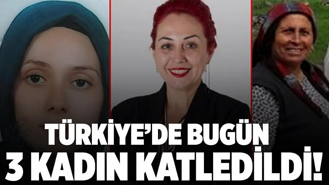 Türkiye'de sadece son 24 saatte 3 kadın öldürüldü!