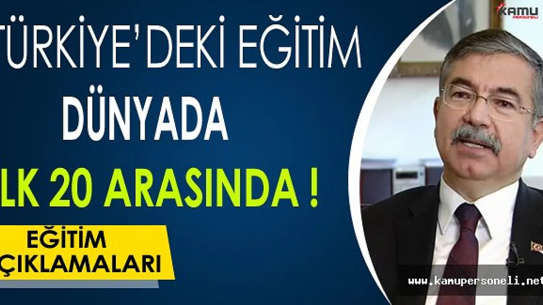 Türkiye'deki Eğitim Dünyada İlk 20 Arasında