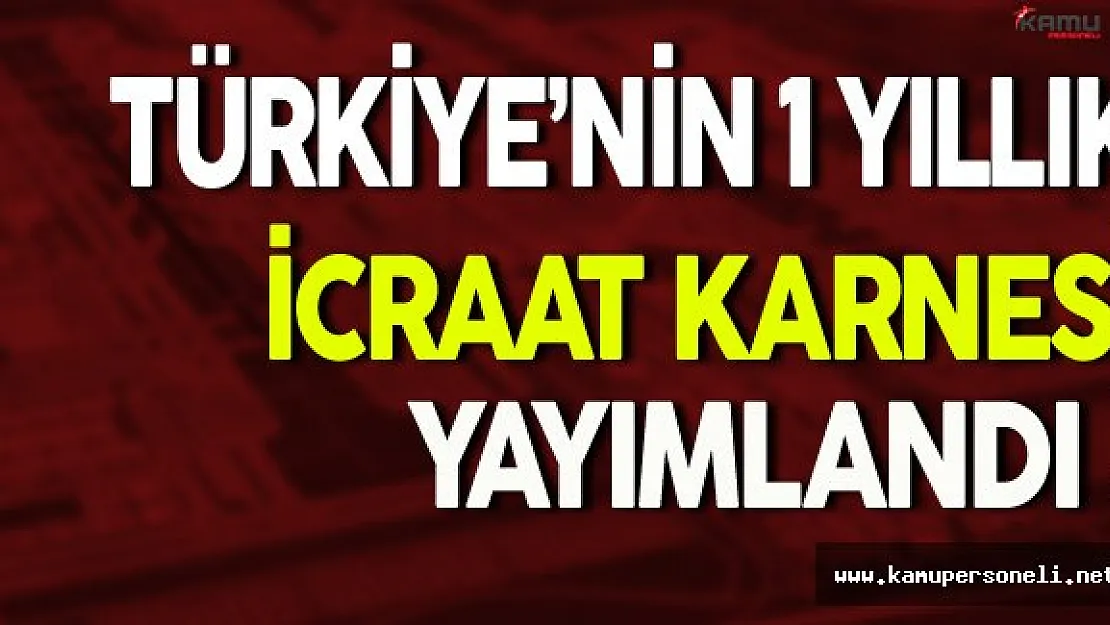 Türkiye'nin 1 Yıllık İcraat Karnesi Yayımlandı