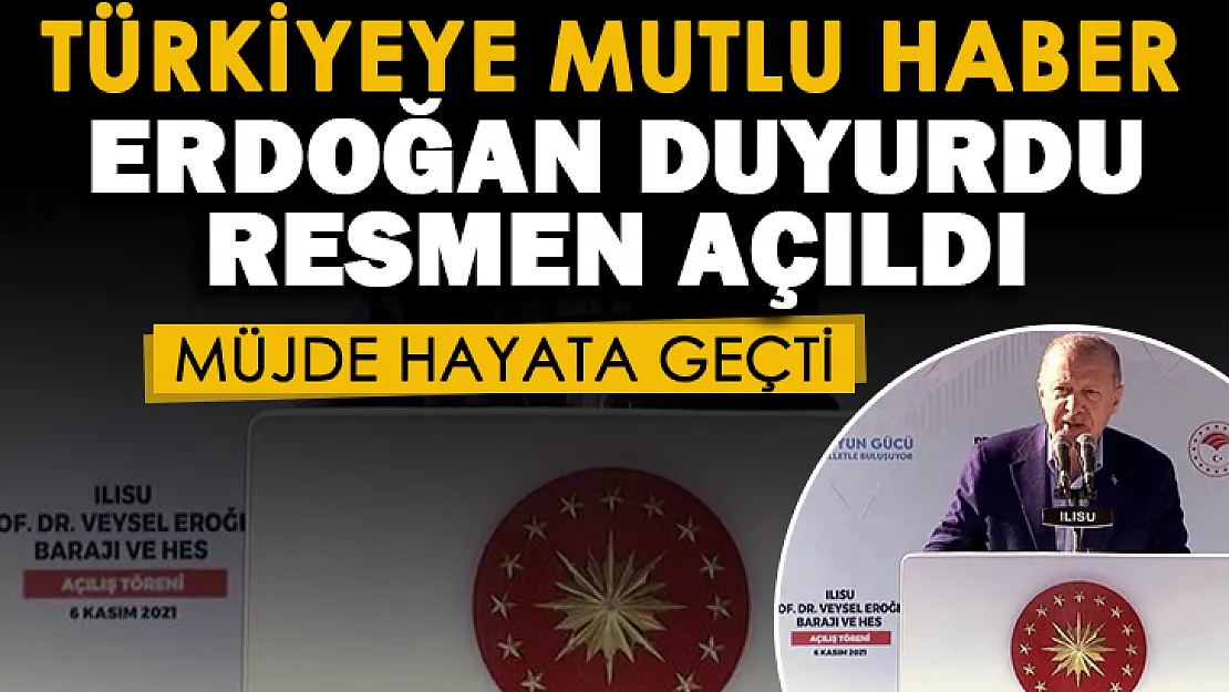 Türkiyeye mutlu haber! Cumhurbaşkanı Erdoğan beklenen açılışı yaptı: Müjde resmen hayata geçti
