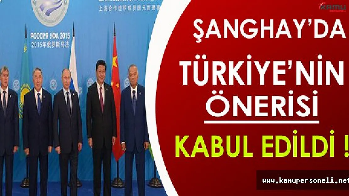 Türkiye'ye Şanghay'da İlk Görev ( Verilen Öneri Kabul Edildi )