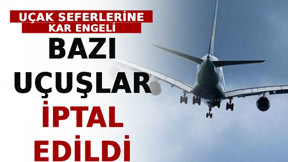 Uçak Seferlerine Kar Engeli! Bazı Uçuşlar İptal Edildi