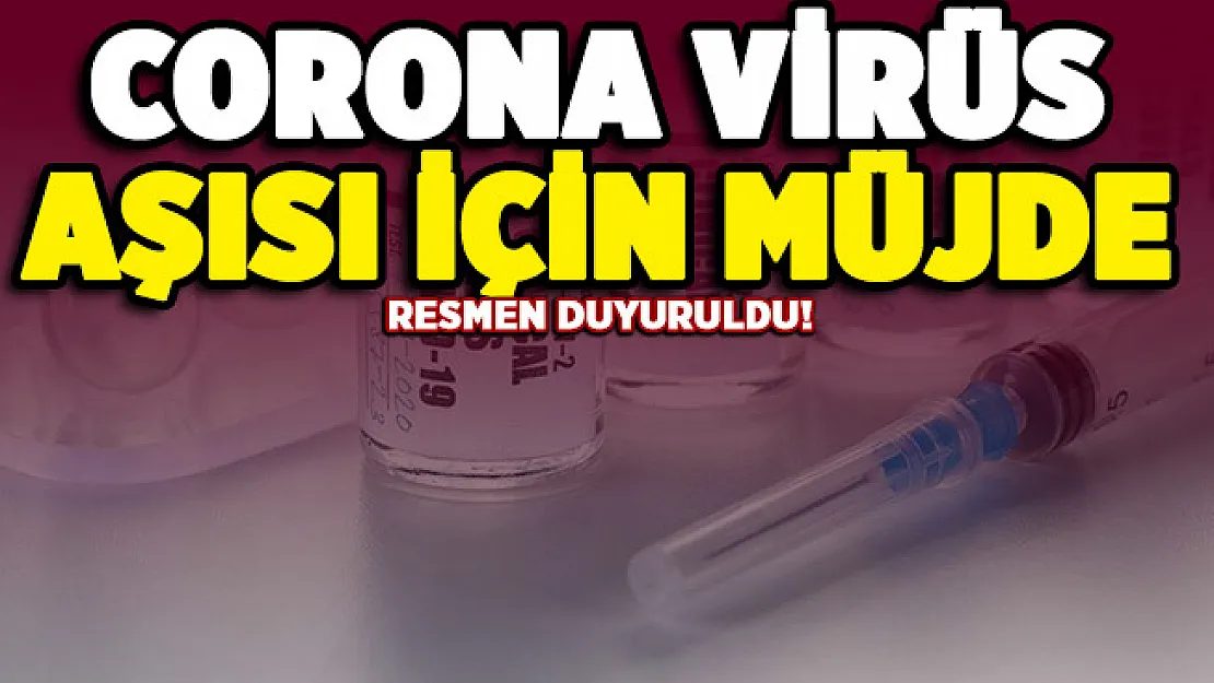 Ülkemizde corona virüs aşısı için müjdeli bir haber daha!