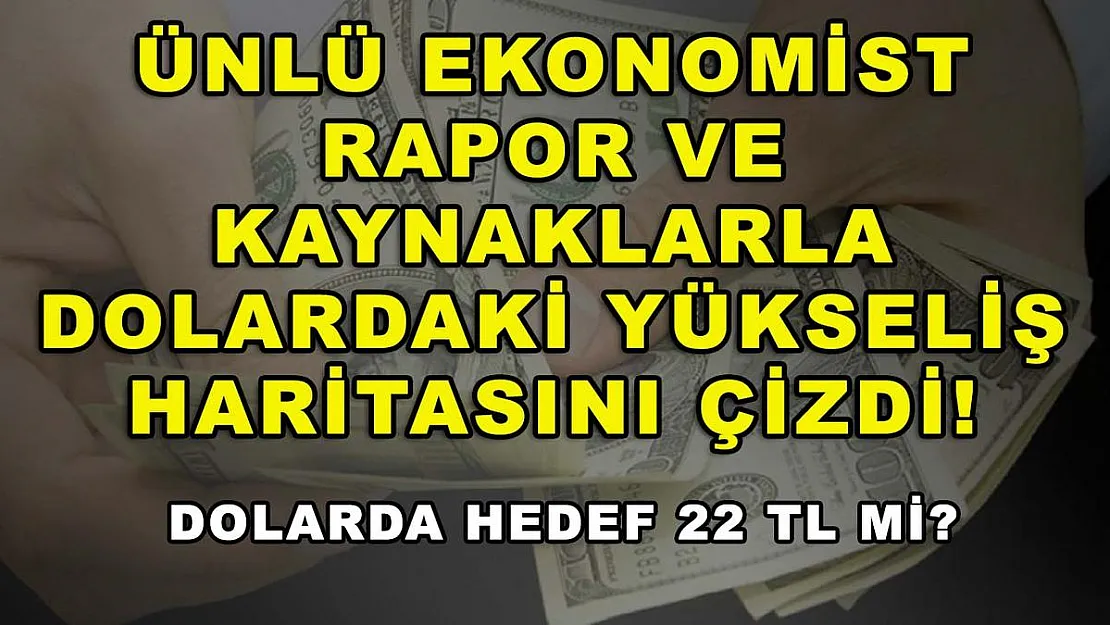 Ünlü ekonomist rapor ve kaynaklarla dolardaki yükseliş haritasını çizdi! Dolarda hedef 22 TL mi?