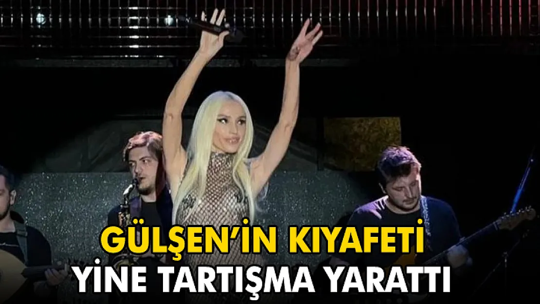 Üstsüz sahneye çıkan Gülşen transparan elbisesiyle nefesleri kesti!