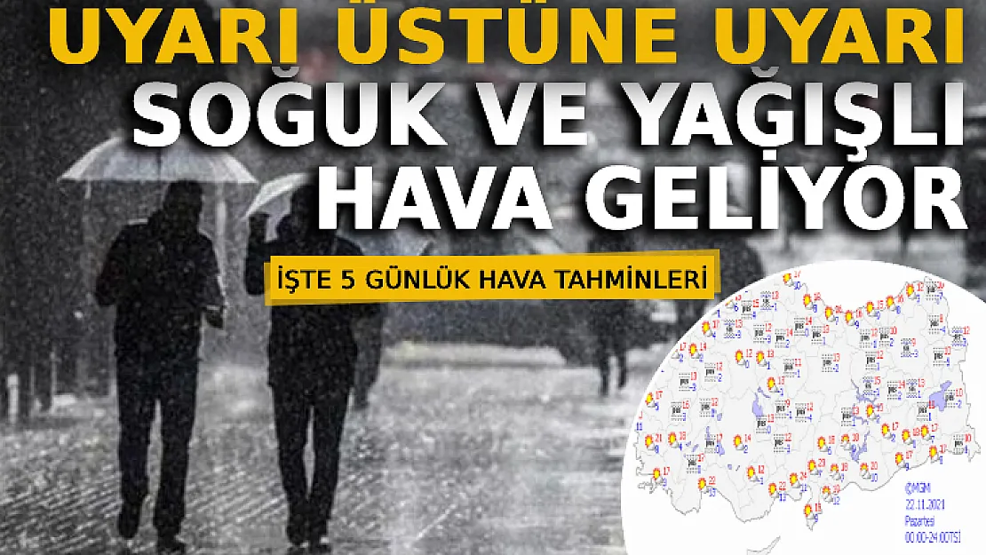 Uyarı Üstüne Uyarı! Soğuk Ve Yağışlı Hava Geliyor: İşte 5 Günlük Hava Tahminleri