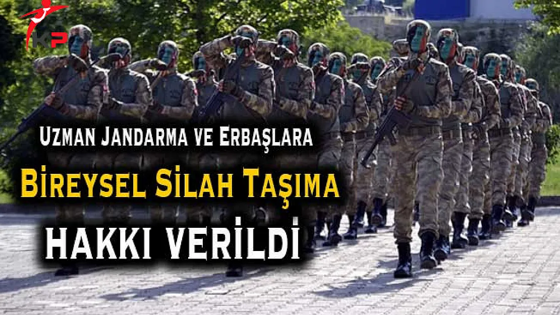 Uzman Erbaş ve Jandarmalara Silah Taşıma Hakkı Verildi