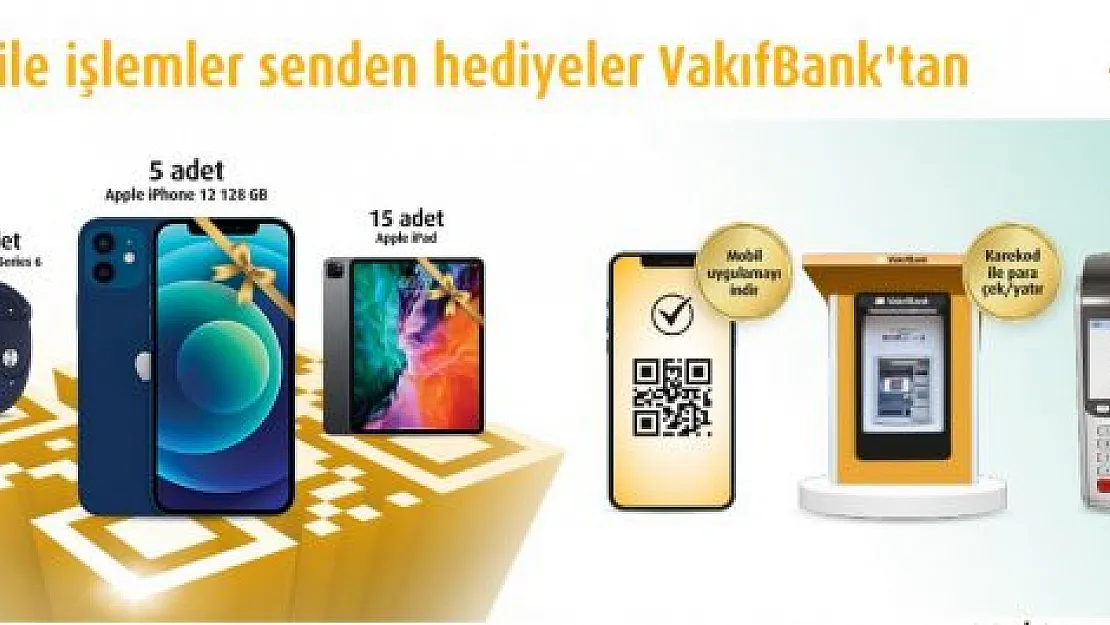 Vakıfbank çekilişle 5 adet iPhone 12, 15 adet Apple iPad, ve 25 adet Apple Watch Series 6 verecek!