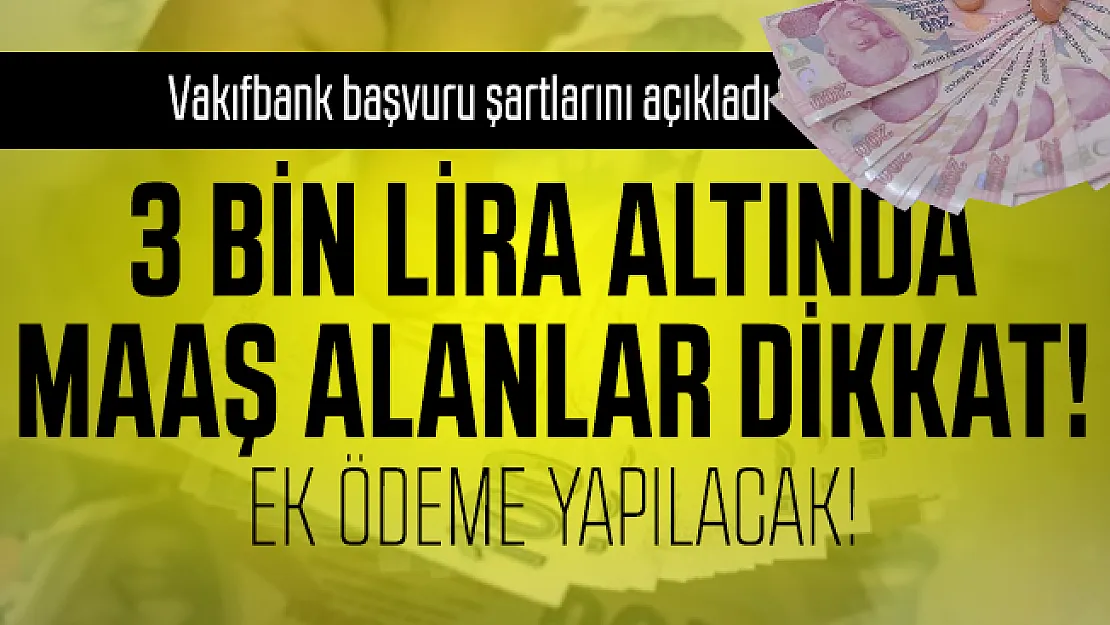 Vakıfbank emekli maaşı promosyon duyurusu yayımladı: 3 Bin lira altında emekli maaşı alan ve alacaklara verilecek emekli maaşı promosyon tutarı belli oldu!