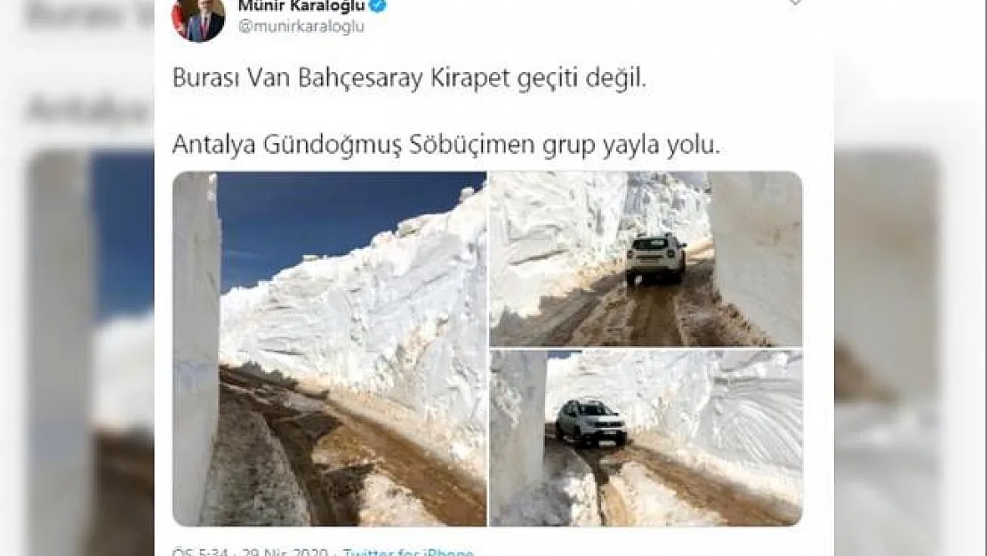 Vali Karaloğlu Antalya'da ki metrelerce kar görüntülerini yayınladı!