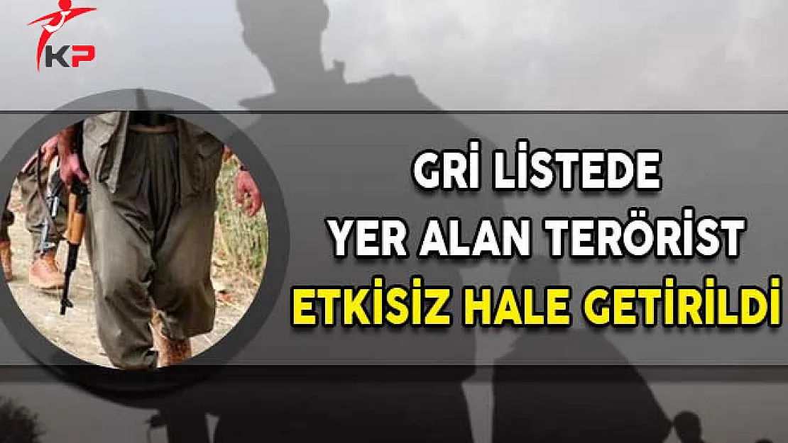Valilik Açıkladı! Gri Listede Yer Alan Terörist Etkisiz Hale Getirildi!
