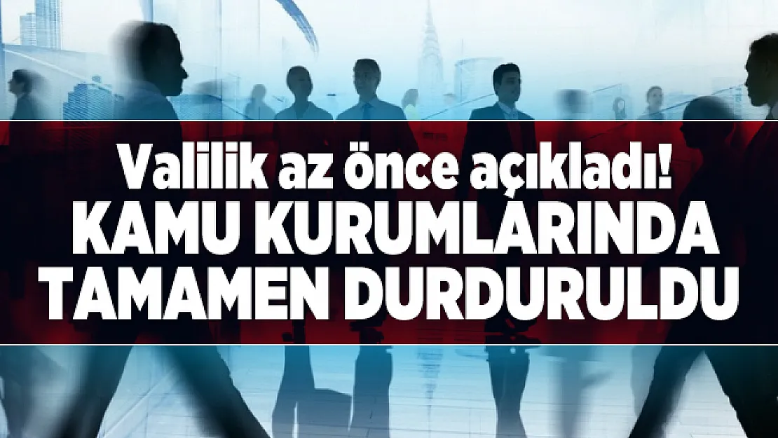 Valilik az önce açıkladı! Kamu kurumlarında her türlü yiyecek-içecek ikramları tamamen durduruldu