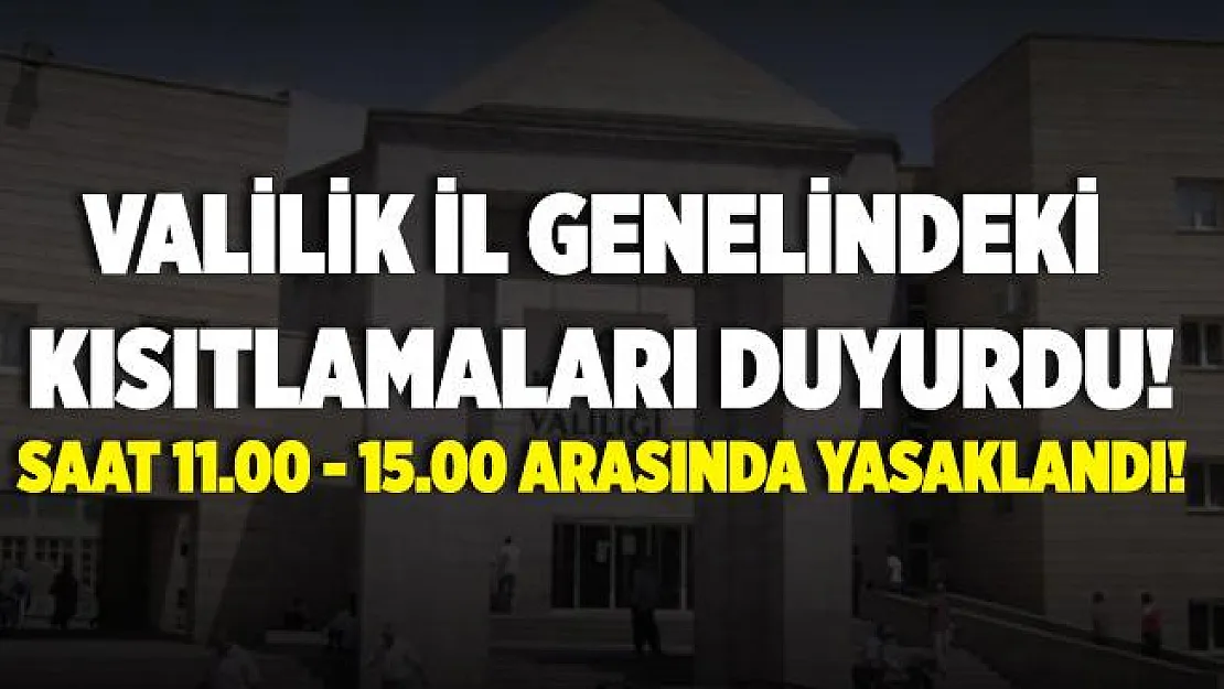Valilik duyurdu! Kent genelinde 65 yaş üstüne yeni kısıtlama geldi!