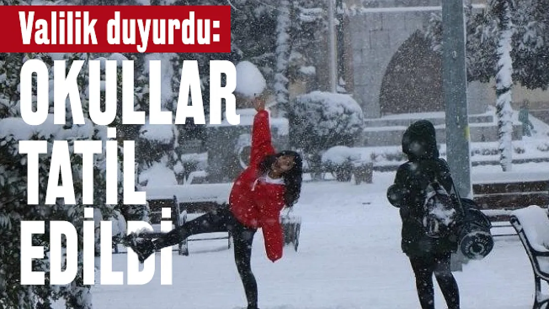 Valilik duyurdu: Okullar tatil edildi