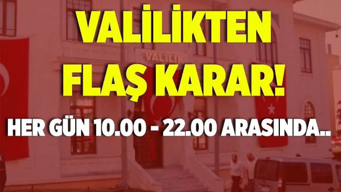 Valilikten 65 yaş üstü vatandaşlarla ilgili flaş karar!