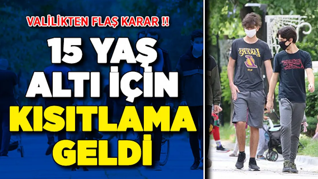 Valilikten Kritik Karar: 15 Yaş Altı İçin Kısıtlama Getirildi