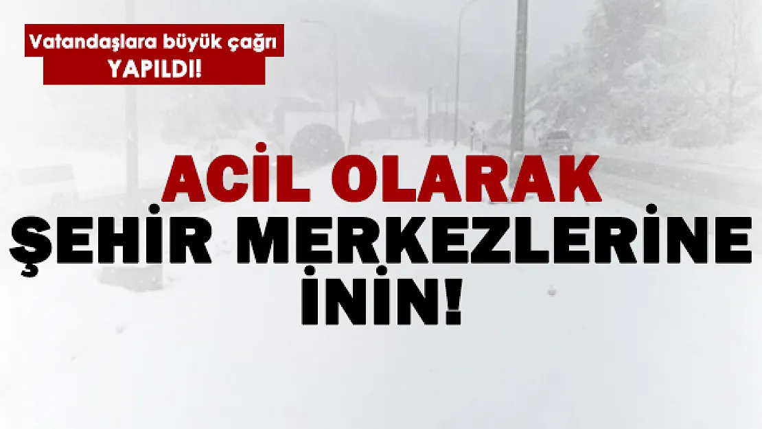 Vatandaşlara büyük çağrı yapıldı! Şehir merkezine inin!