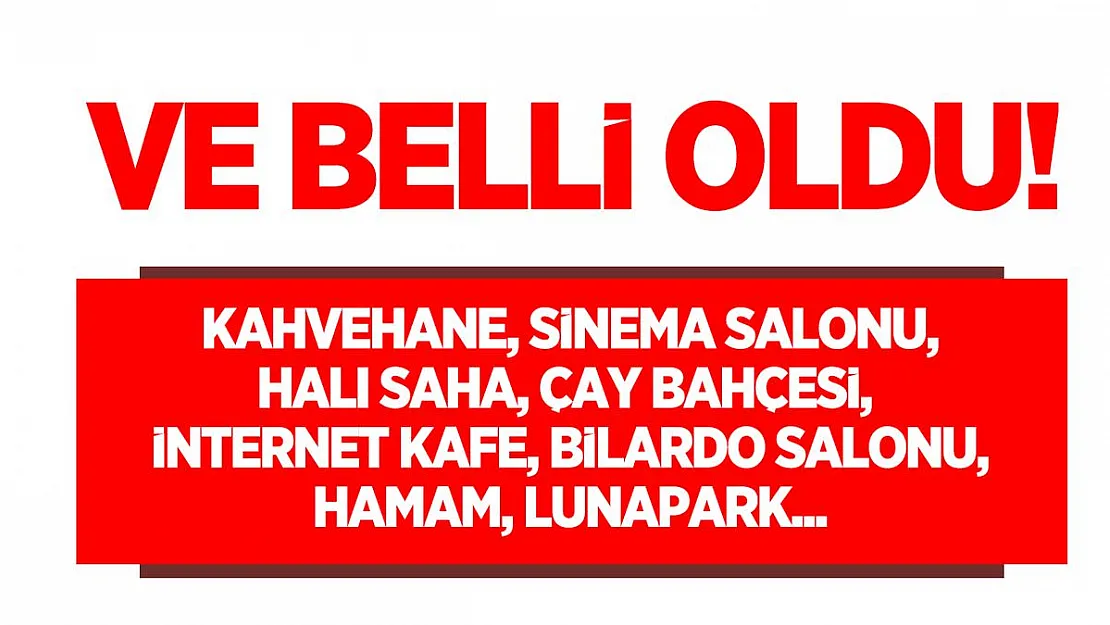 Ve belli oldu! Kahvehane, Sinema salonu, halı saha, çay bahçesi, internet kafe, bilardo salonu, hamam, lunapark...